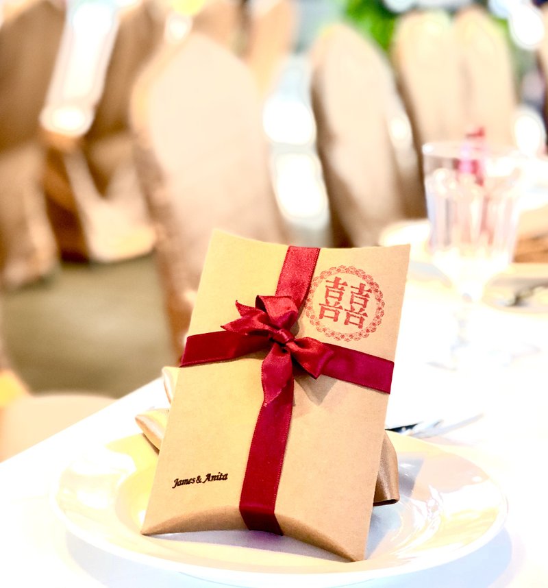 囍字茶包2入/缎带派盒/婚礼小物-良也居食茶 - 茶 - 新鲜食材 