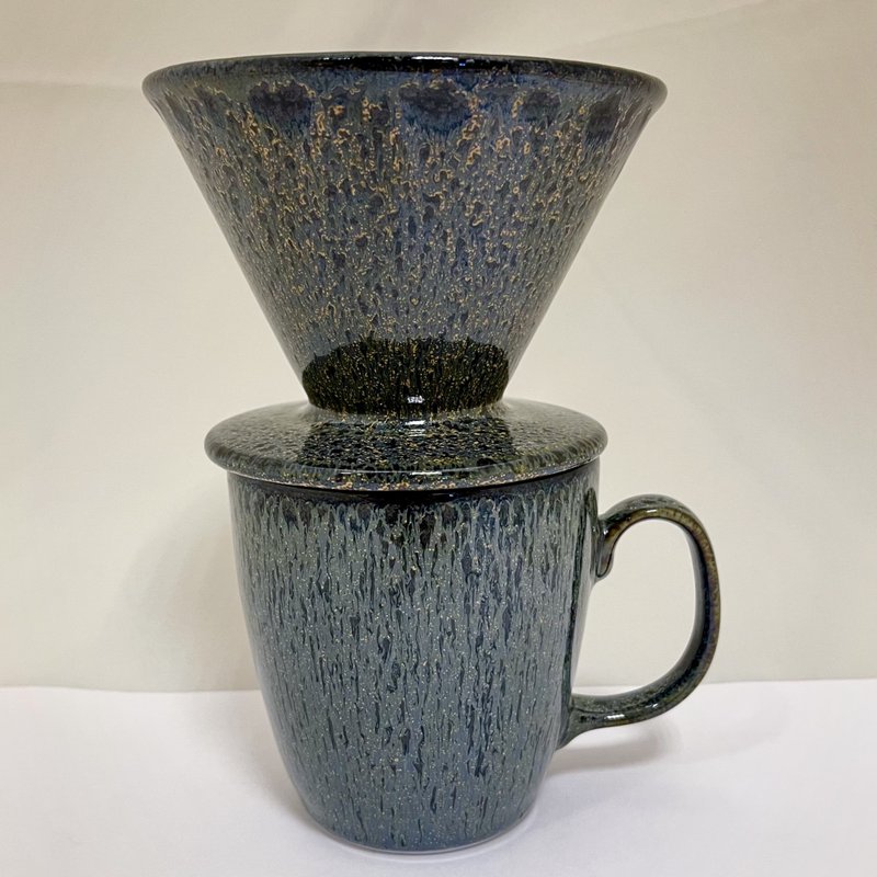 【大立窑】Colorful 磁吸咖啡滤杯/咖啡杯 套组 翠柏天目款 - 咖啡壶/周边 - 瓷 