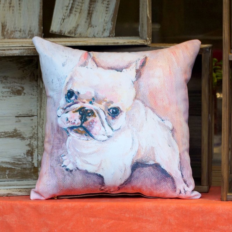 一起长大 小法斗抱枕 - 枕头/抱枕 - 棉．麻 