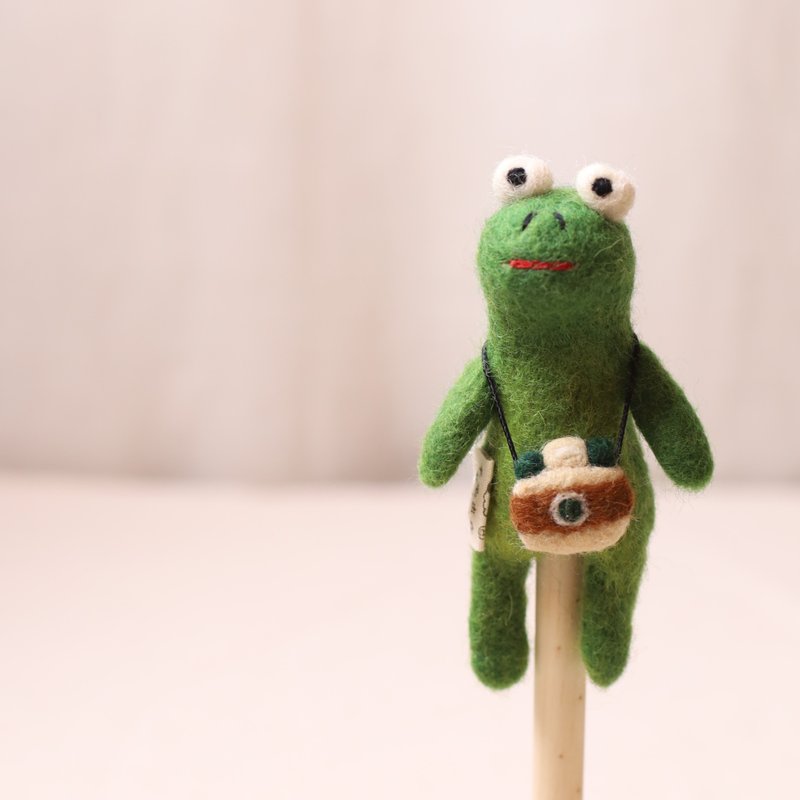 羊毛出在羊山上 羊毛毡 钥匙圈 笔套 旅行青蛙 相机 - 摆饰 - 羊毛 绿色