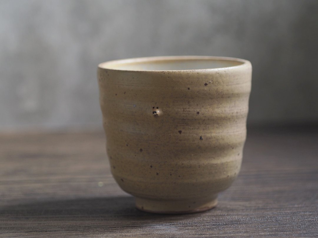 小脸系列-茶杯 - 茶具/茶杯 - 陶 卡其色