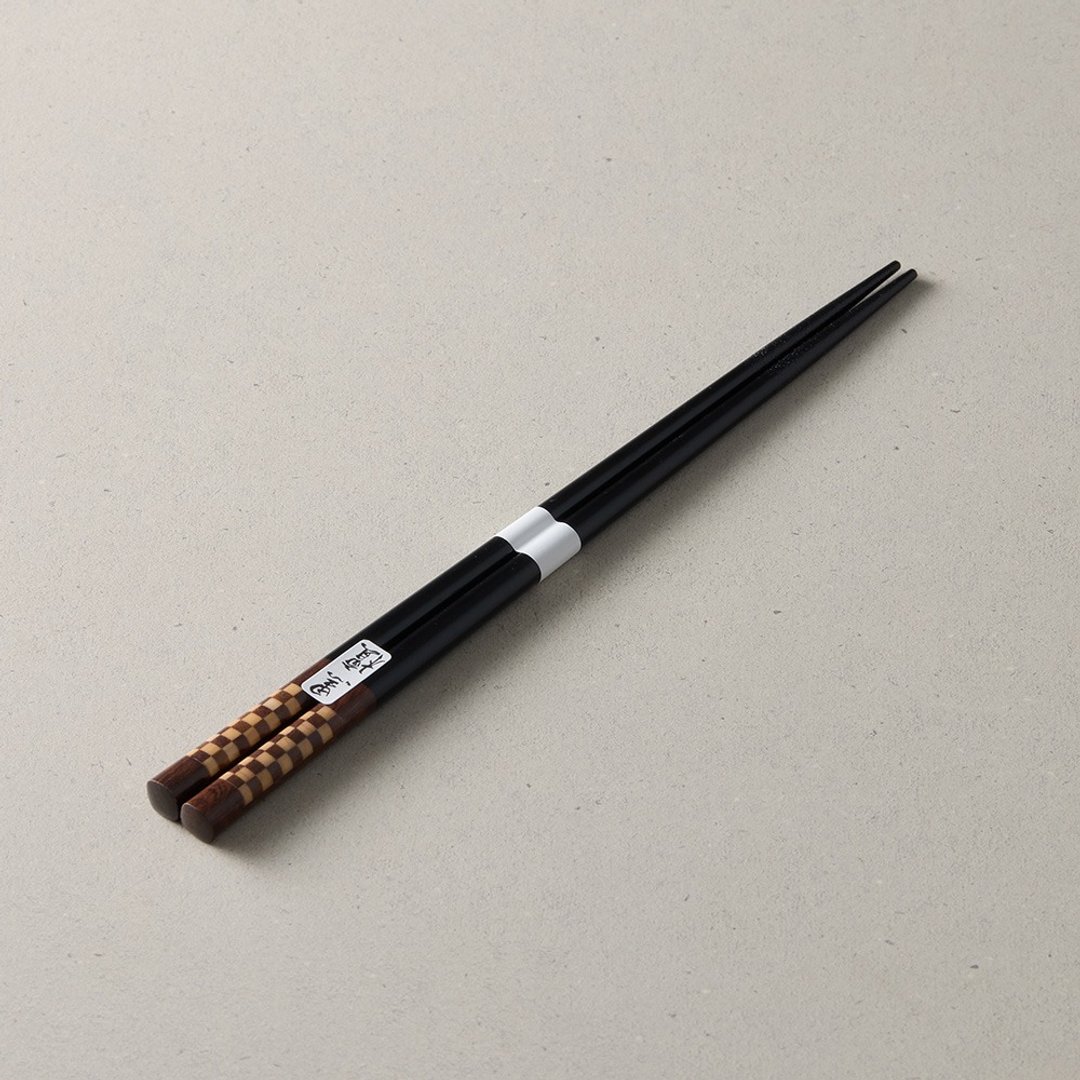日本川上-寄木黑檀木筷-大(23.5cm) - 筷子/筷架 - 木头 咖啡色