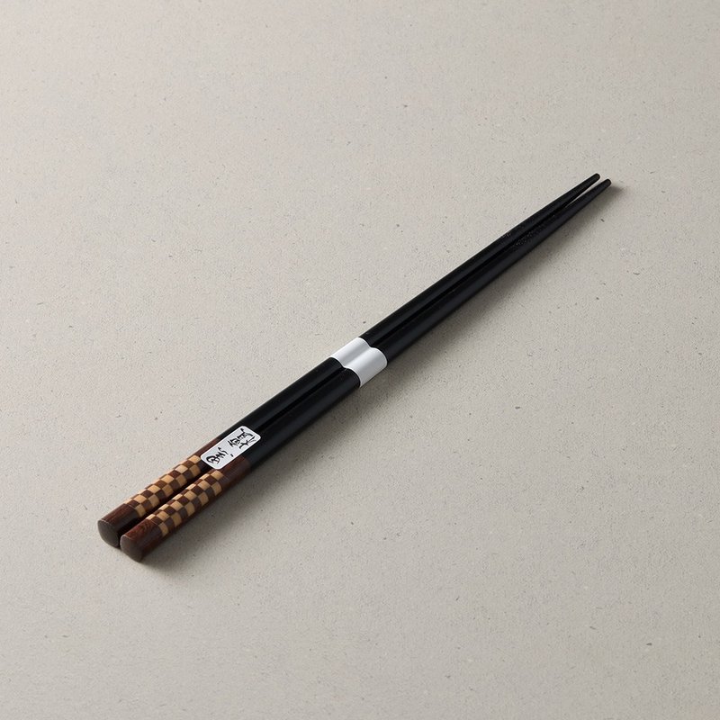 日本川上-寄木黑檀木筷-大(23.5cm) - 筷子/筷架 - 木头 咖啡色