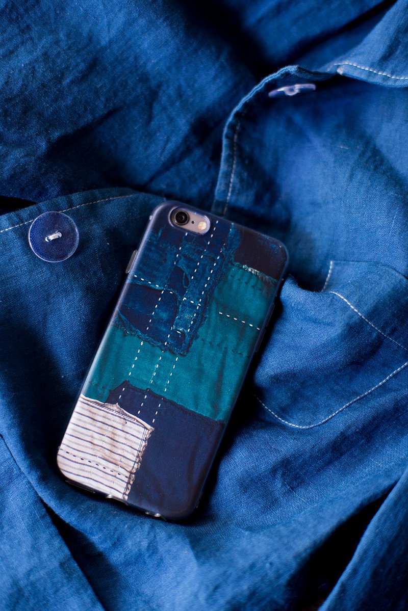 boro補丁iphone手機殼6 6p 7 7p 8 8p - 手机壳/手机套 - 硅胶 蓝色