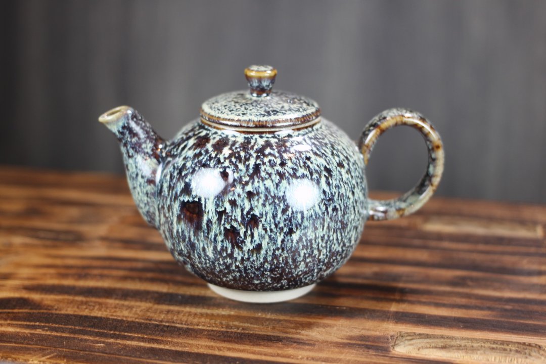 【沐春生活】240ml 岩雪 天目釉 圆满茶壶 莺歌名家叶敏祥作品 - 茶具/茶杯 - 瓷 