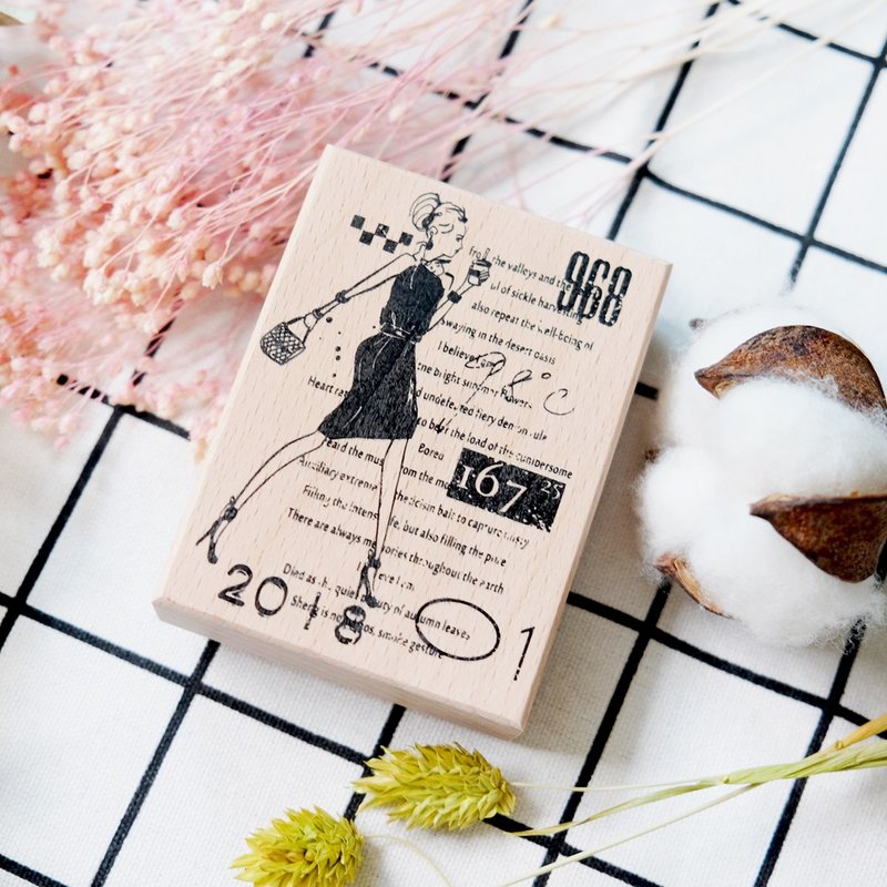 时尚女孩印章 - 印章/印台 - 木头 