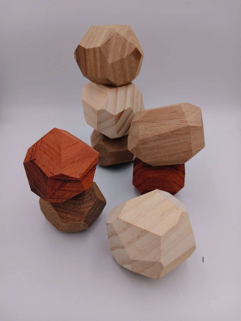 木石头 积木 叠叠乐  原木 无上漆 台湾制造 - 摆饰 - 木头 