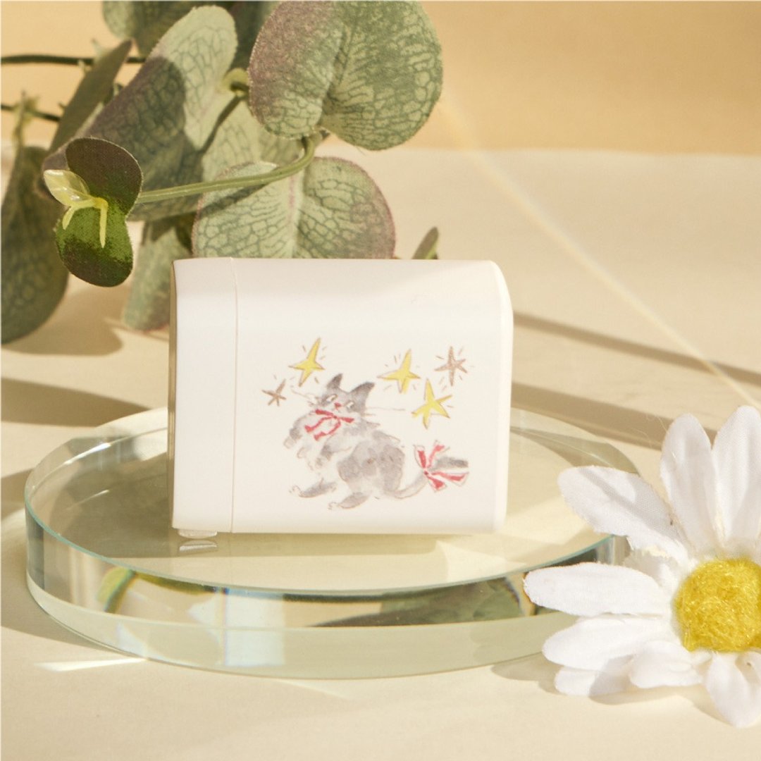 Meow Illustration星星与猫GaN 40W Type-C双孔充电头 - 数码小物 - 塑料 多色