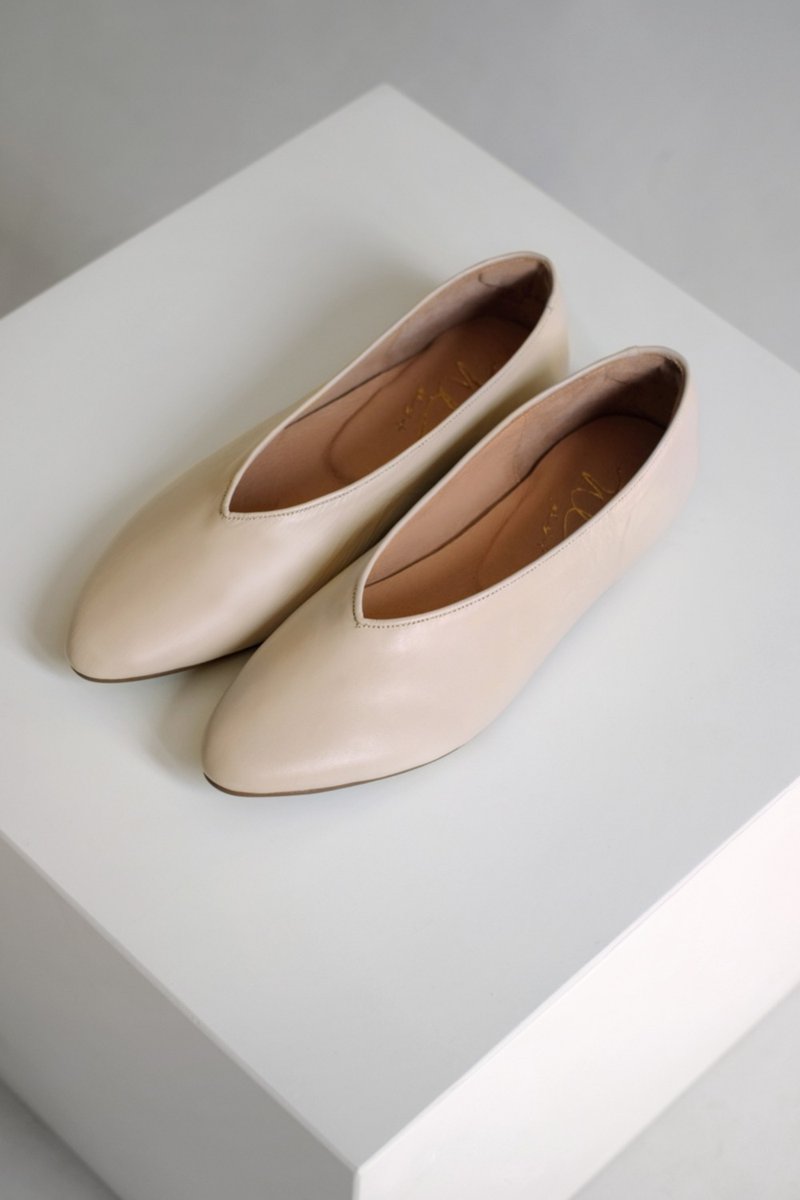 Ahha Flats Caramel (米杏) 极简。平底 | WL - 其他女款皮鞋 - 真皮 卡其色