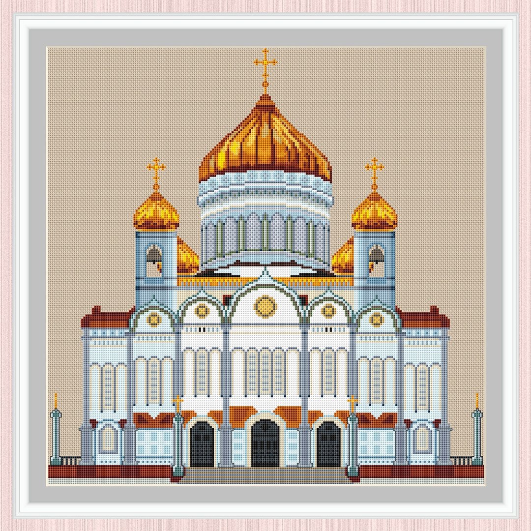 Cathedral of Christ the Saviour Cross Stitch Pattern - 手工艺教程/工具书 - 其他材质 