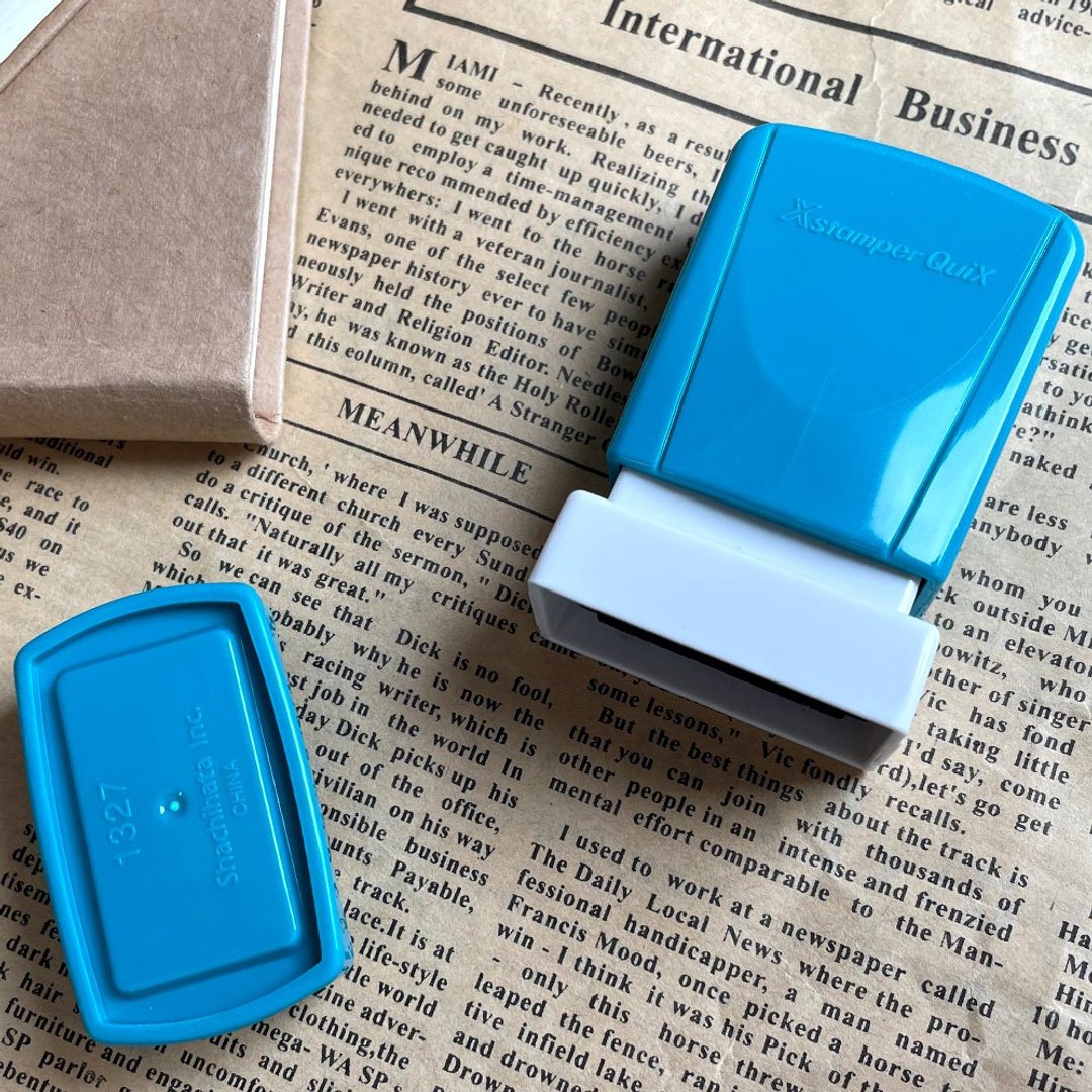 【开工必备】 文聚 SHACHIHATA 日本 多功能定制化防水 连续章Q04 - 印章/印台 - 塑料 多色