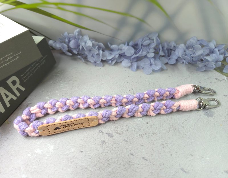 双挂勾编织款手机挂绳 钥匙圈 男女通用 - 挂绳/吊绳 - 棉．麻 多色