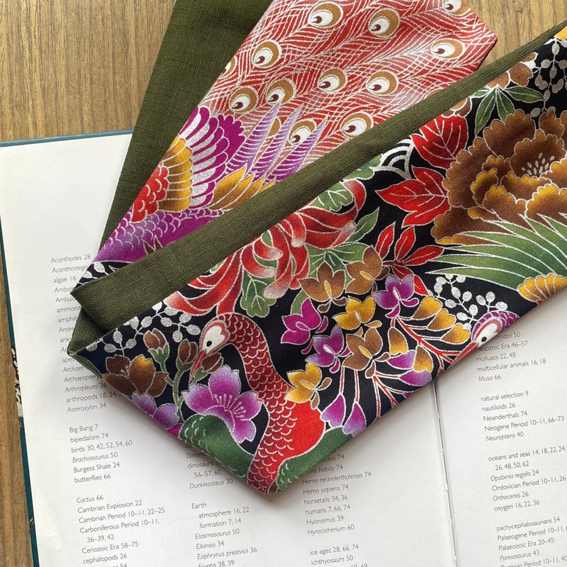 繁花红孔雀 烫银 软管发带 / 宽版 - 发带/发箍 - 棉．麻 紫色