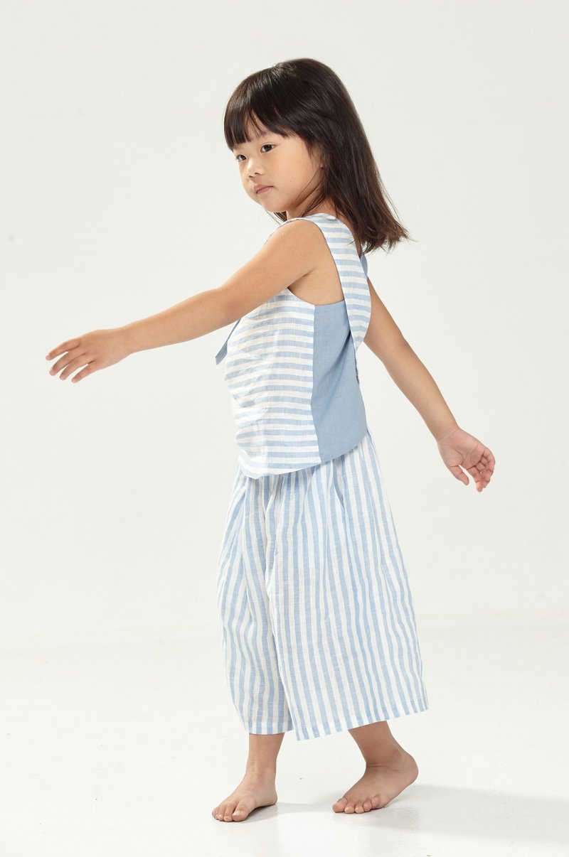 Ángeles-Eliska条纹交叉配色背心(2色) - 女装背心 - 棉．麻 