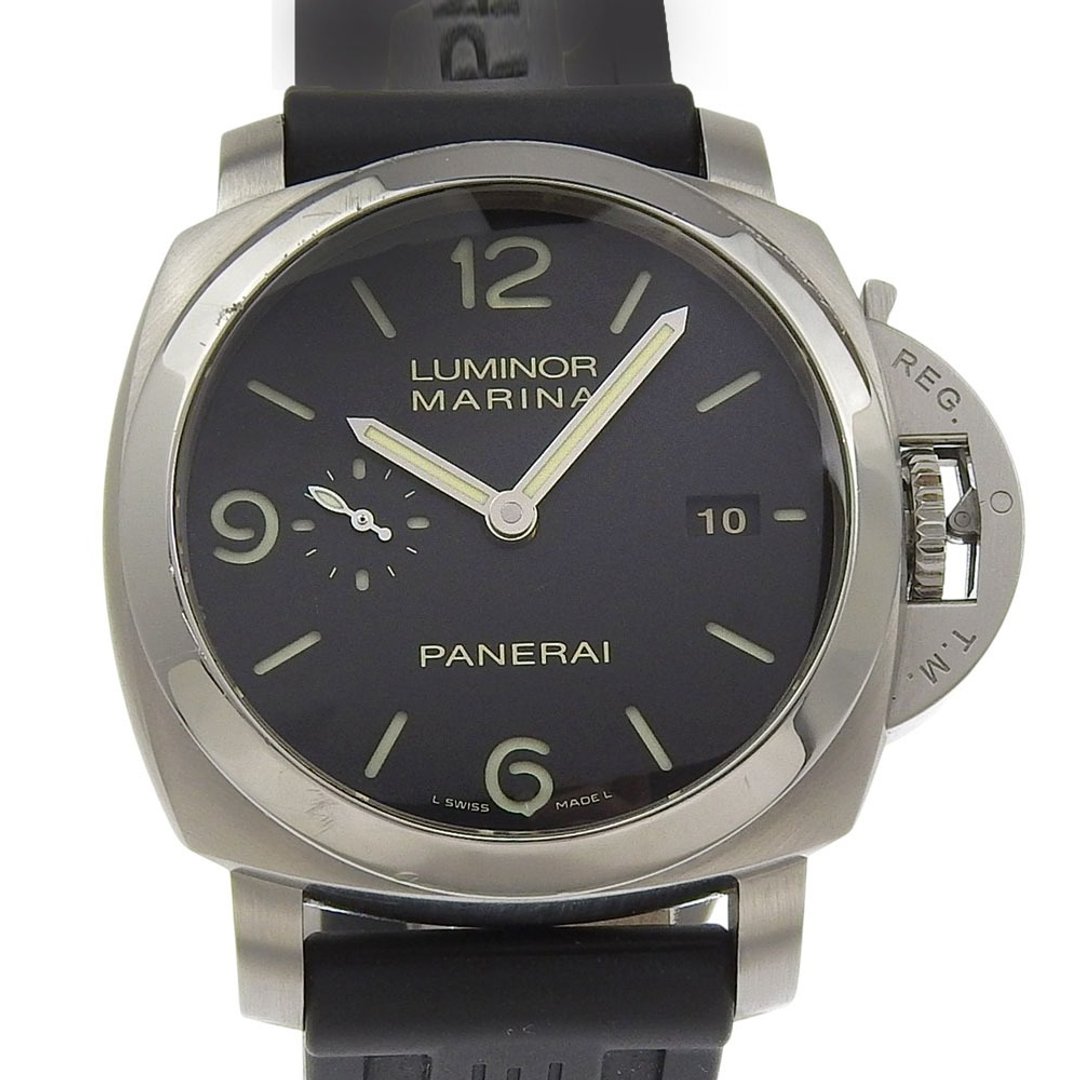 【日本直送】 PANERAI Luminor Marina 沛纳海腕表 OP6900 cal.P.9000 PAM00312 不锈钢x橡胶 自动上链 黑色表盘【二手】 - 女表 - 不锈钢 黑色