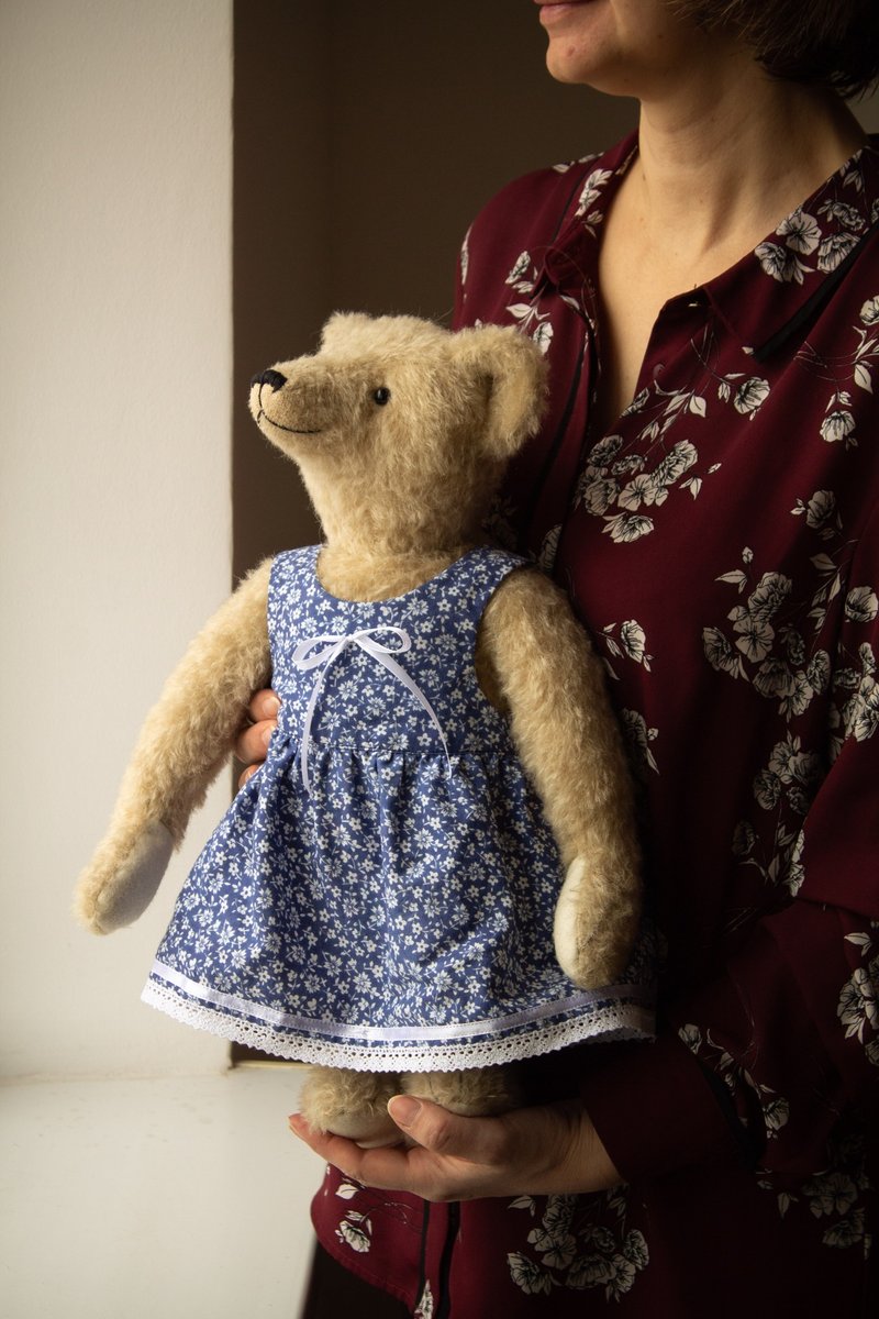 43 厘米或 16-18 寸泰迪熊连身裙图案 pdf 英文版，附教学 - 手工艺教程/工具书 - 其他材质 