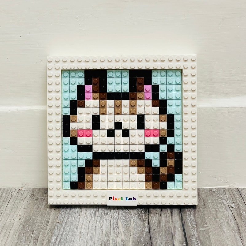 【拼图 礼物】宠物系列 16X16 DIY套装-花猫 - 拼图 - 塑料 白色