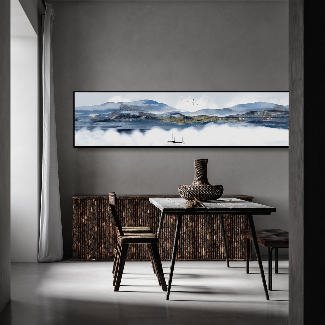 映像山间 - 新中式山水客厅挂画/入厝礼物/ 禅风画作/ 卧室山水画 - 海报/装饰画/版画 - 其他材质 多色