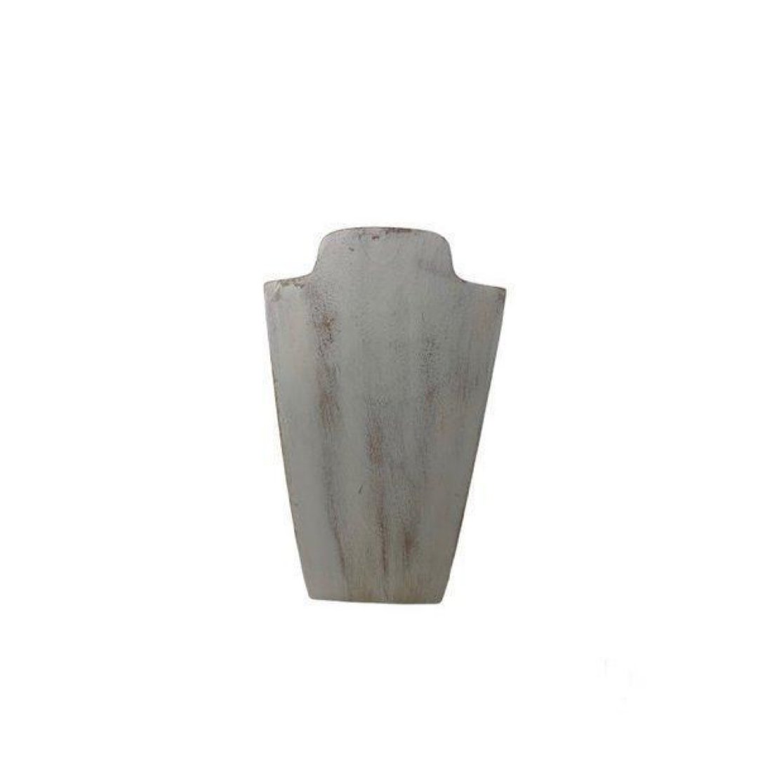 Wooden Necklace Stand S Hand Carved - 收纳用品 - 木头 白色