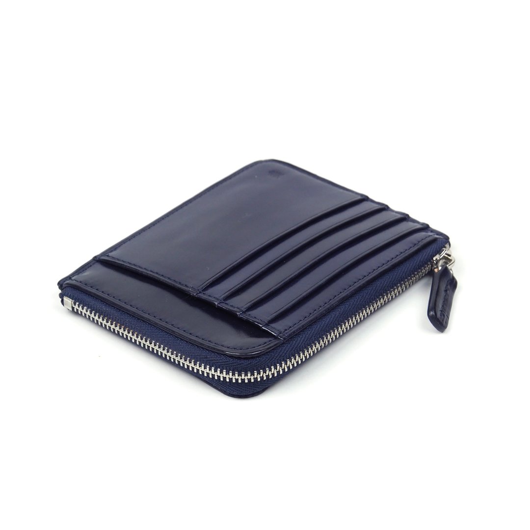 Card zip purse /Indigo BLUE - 皮夹/钱包 - 真皮 蓝色