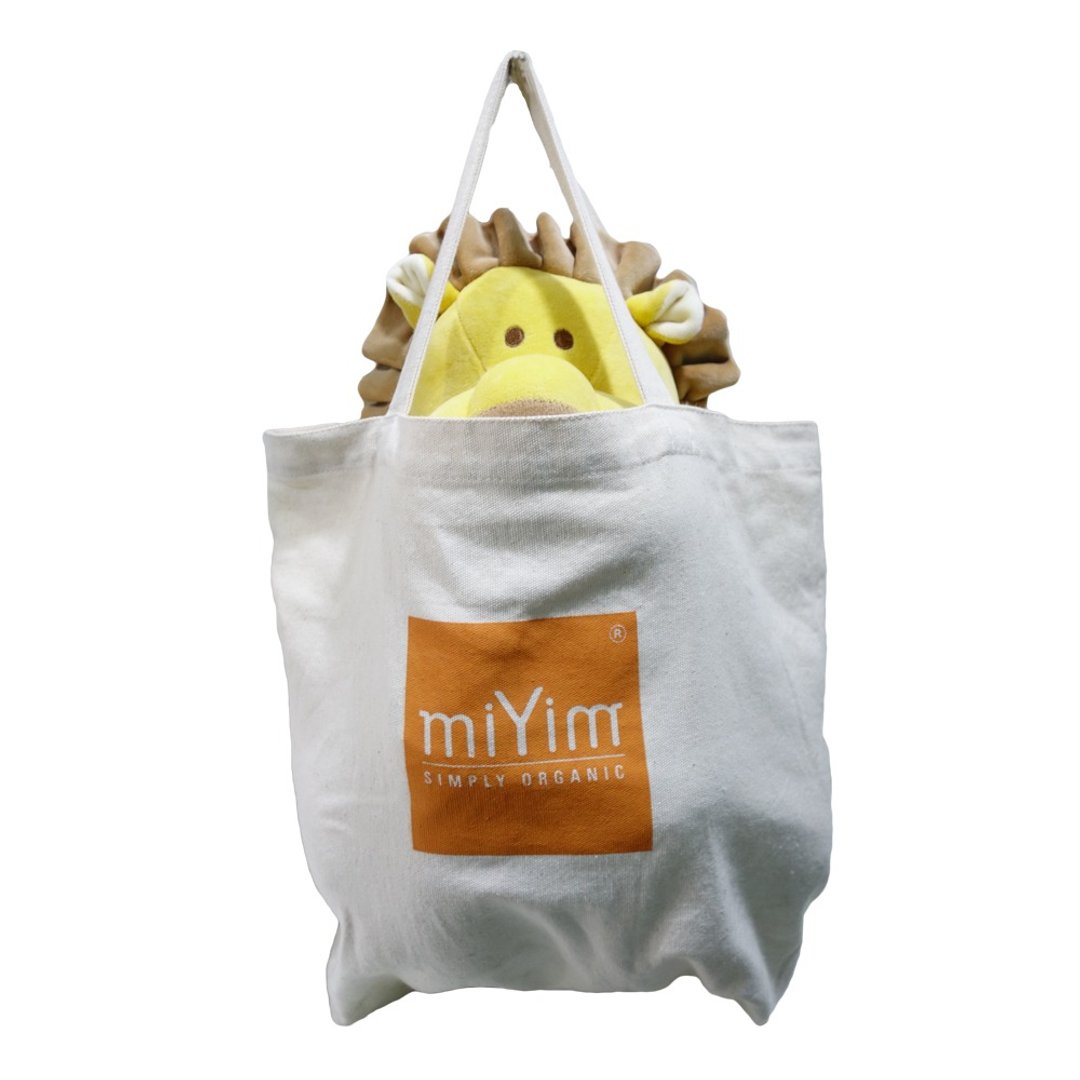 有机棉品牌miYim帆布购物袋 - 手提包/手提袋 - 棉 卡其色