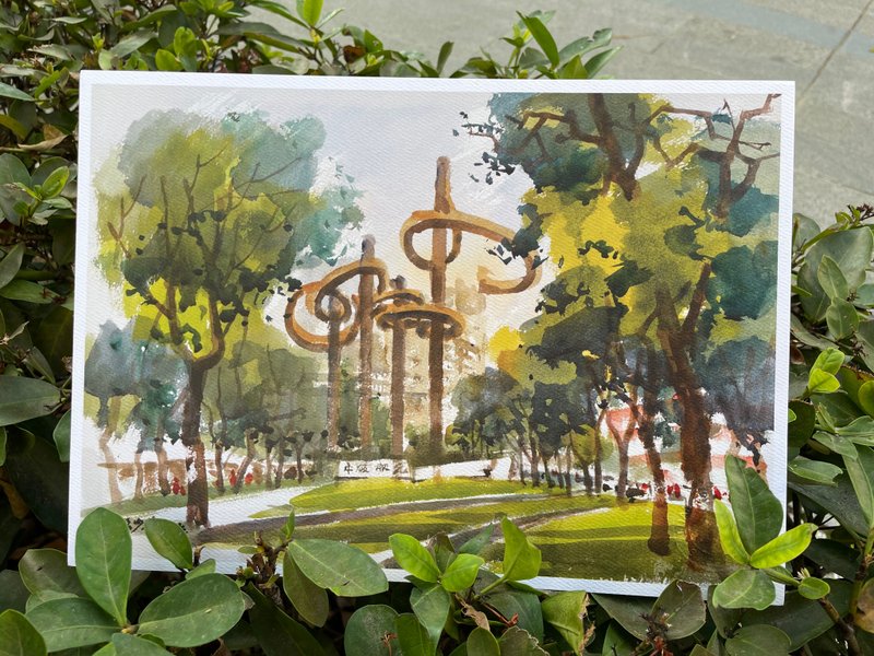 风景艺术微喷-台中草悟道系列 草悟道雕塑 - 卡片/明信片 - 纸 多色