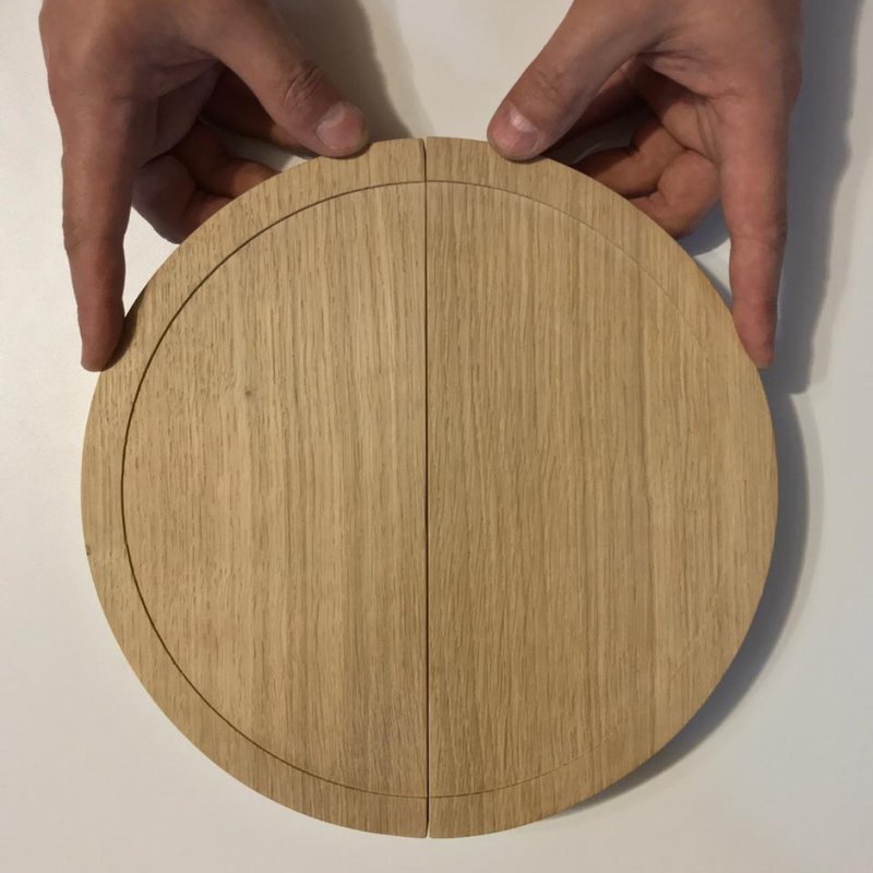 Sliding barn doors handle Ø250 mm, Split door handle, Closet Door handles - 其他家具 - 木头 