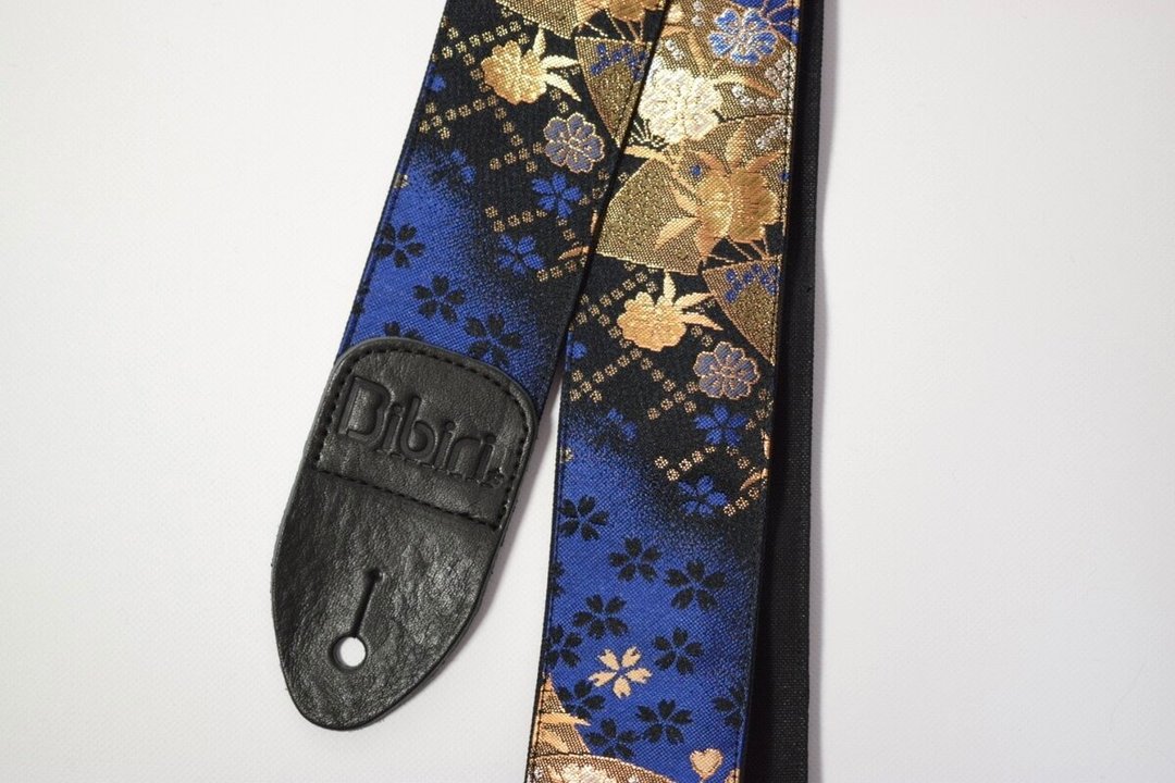 京都金襴　樱花与扇子帆布吉他背带　靛蓝 - 其他 - 棉．麻 卡其色