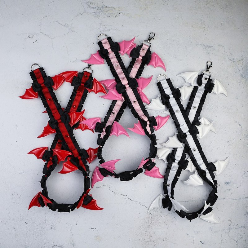 Succubus Magnetic Ears Display - 发饰 - 其他材质 红色