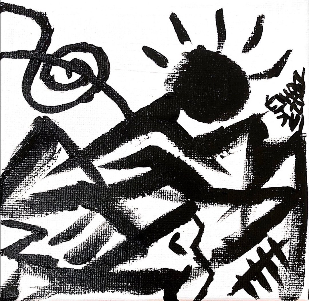 压克力画作 - 追音日 - 海报/装饰画/版画 - 棉 黑色