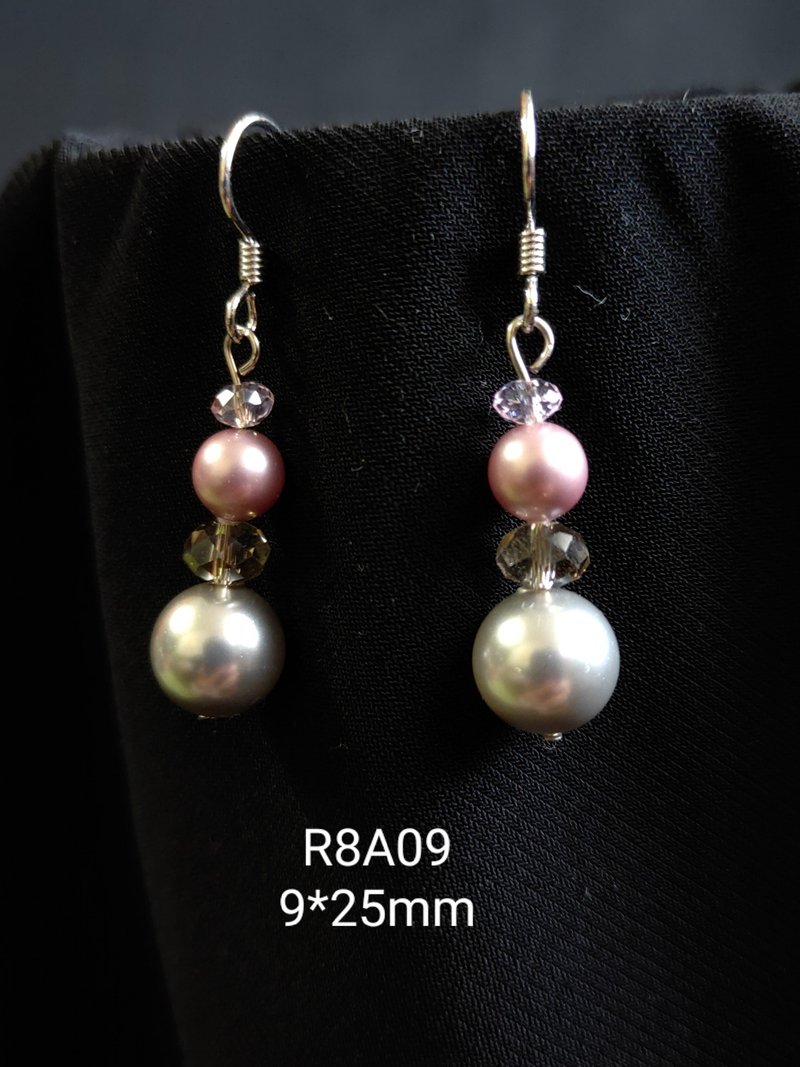 *我是设计*R8A09施华洛世奇水晶.珍珠耳环 - 耳环/耳夹 - 珍珠 