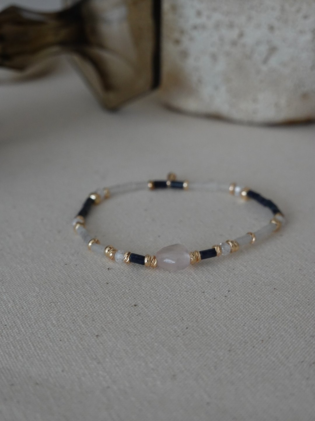 Zhu.handcrafted__Lune__拉长石/蓝纹石 - 手链/手环 - 纯银 