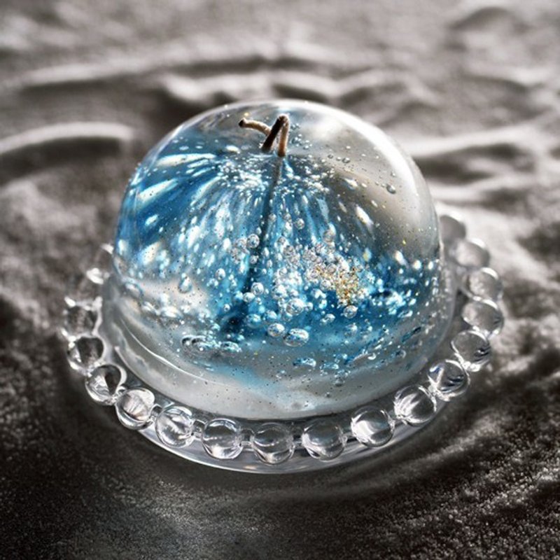 带烛托的小冰蜡烛 - 蜡烛/烛台 - 蜡 蓝色