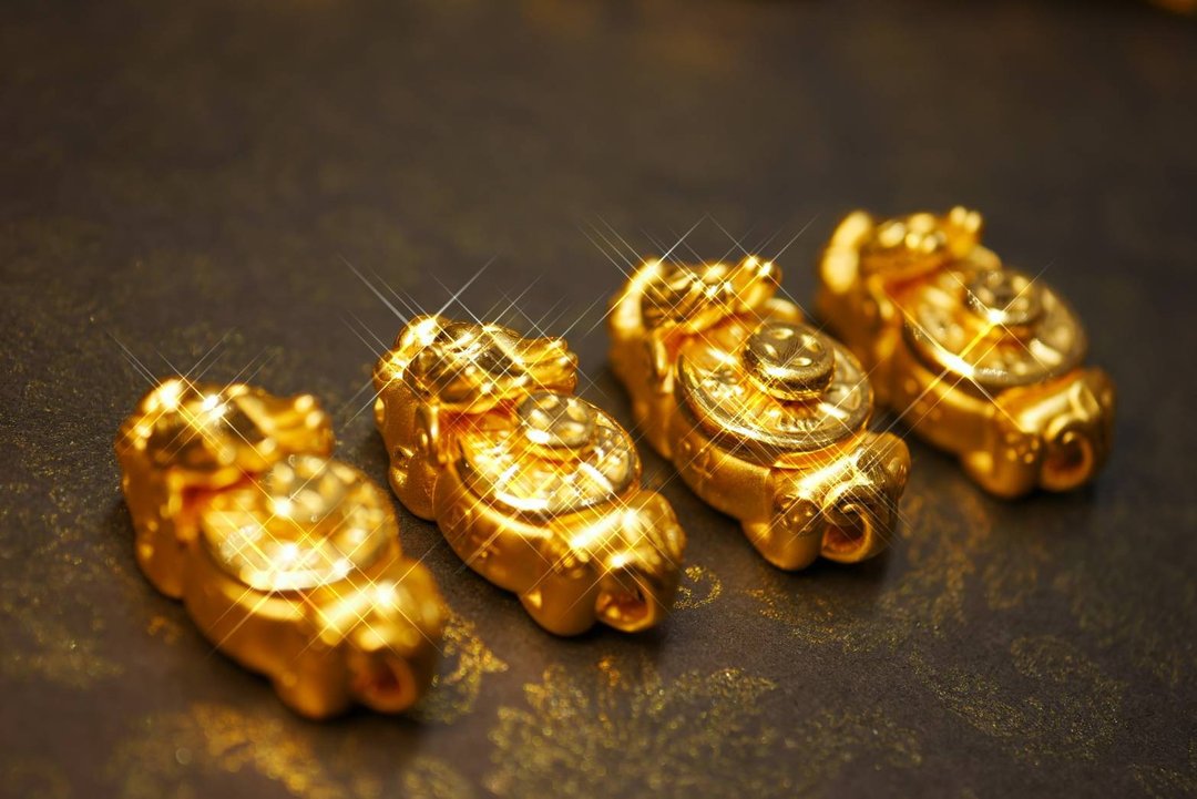 黄金貔貅-时来运转发财貔貅-黄金配件 - 手链/手环 - 24k 金 金色