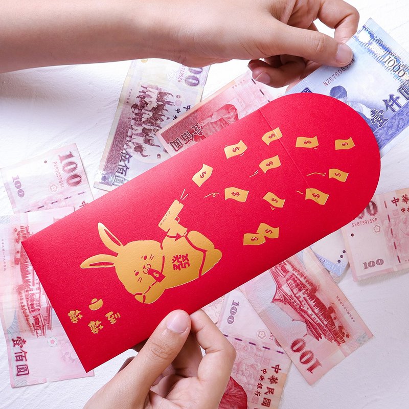 兔年-超G厚磅红包袋(6入) 利是 附赠5个小春联 - 红包/春联 - 纸 红色