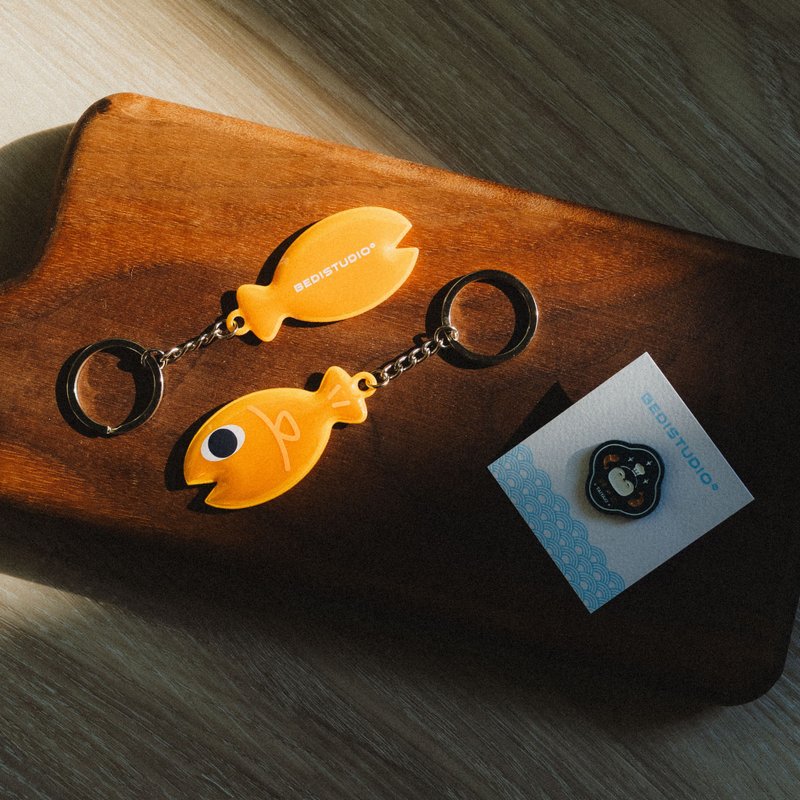 鱼鱼反光吊饰 - 吊饰 - 塑料 橘色