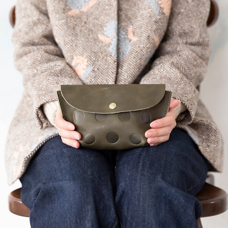 日本Kanmi. - Candy系列多用途袋 - 化妆包/杂物包 - 真皮 