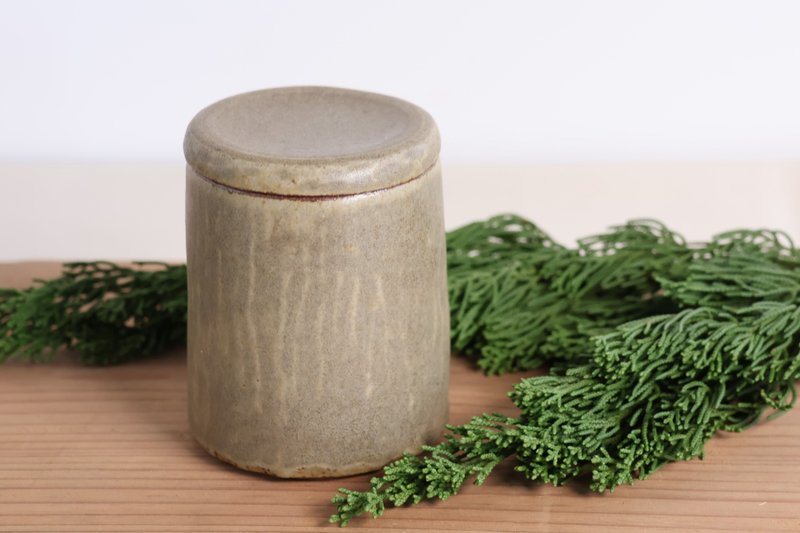 墨绿葡萄灰小罐 - 茶具/茶杯 - 陶 