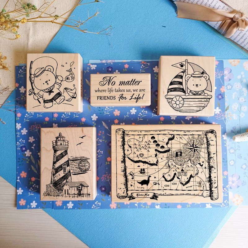 熊熊与大海枫木印章 - 印章/印台 - 其他材质 