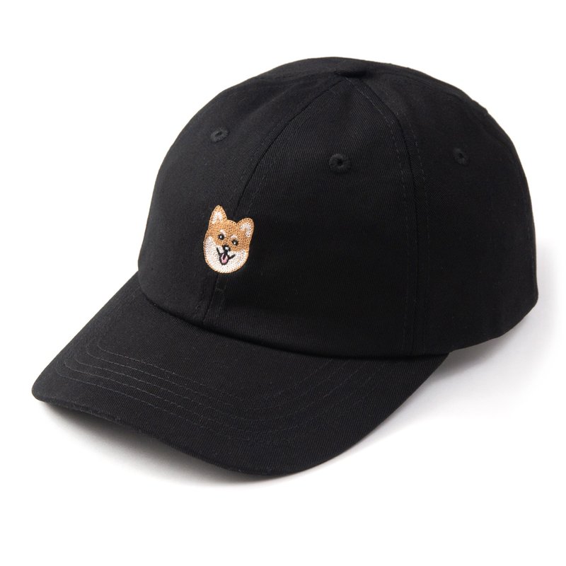 【P仔系列】绣花棒球帽 - 黑色 (AC094) - 帽子 - 棉．麻 黑色