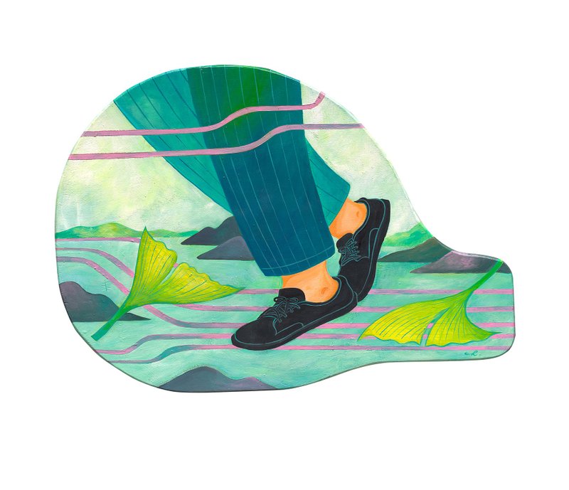 木头压克力原画作－流动 - 海报/装饰画/版画 - 木头 绿色