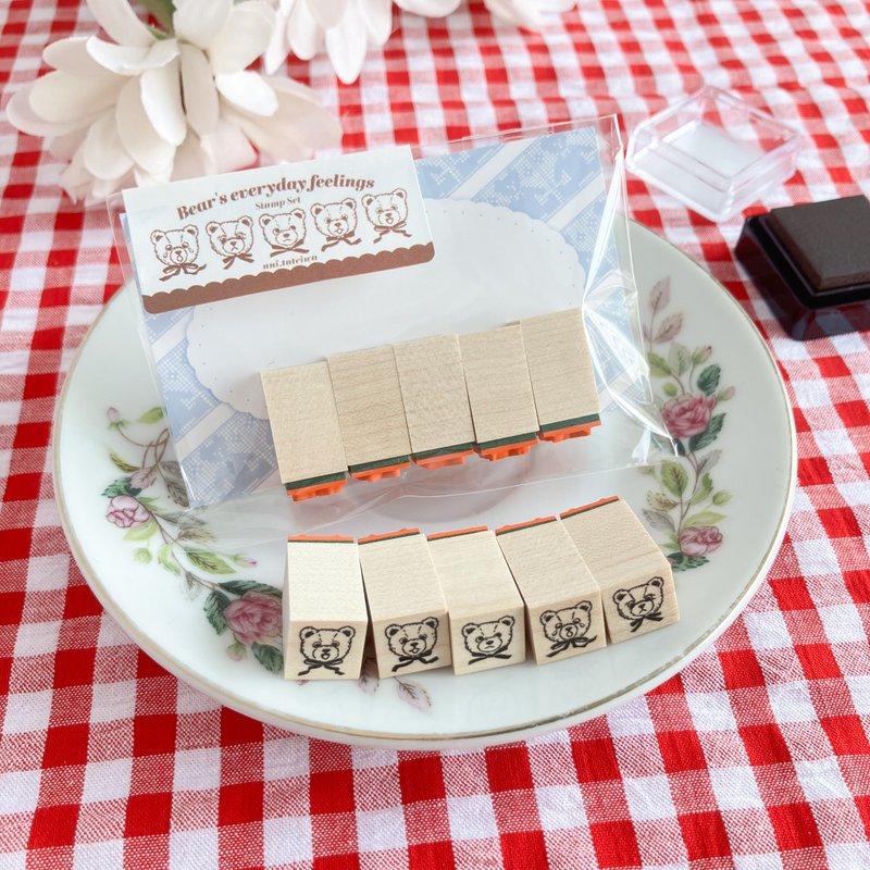 熊熊日常印章组 (枫木款) - 印章/印台 - 橡胶 咖啡色