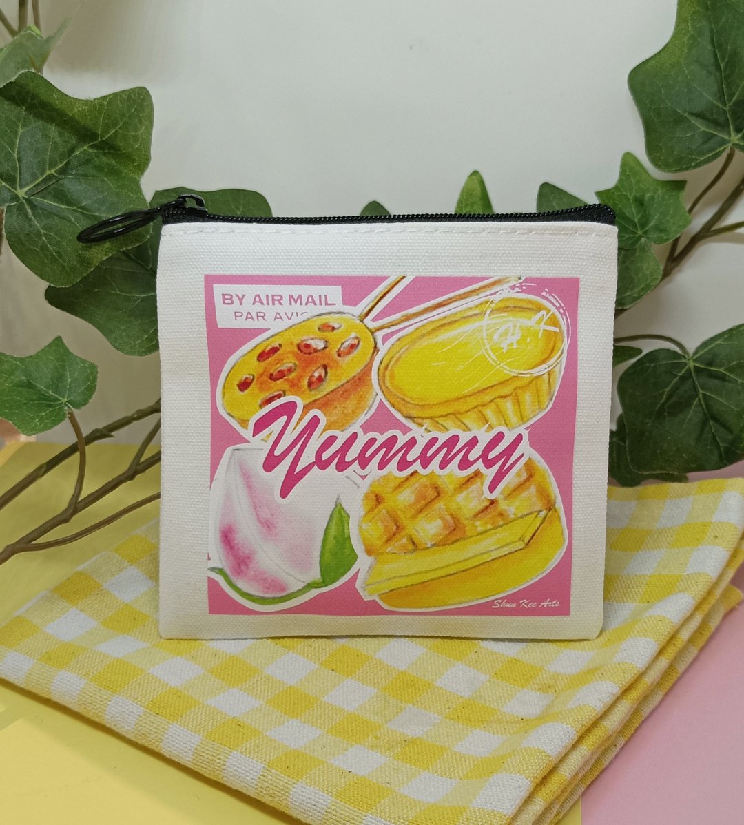 港式食物文创帆布小钱包(港式食物图案) - 手提包/手提袋 - 其他材质 橘色