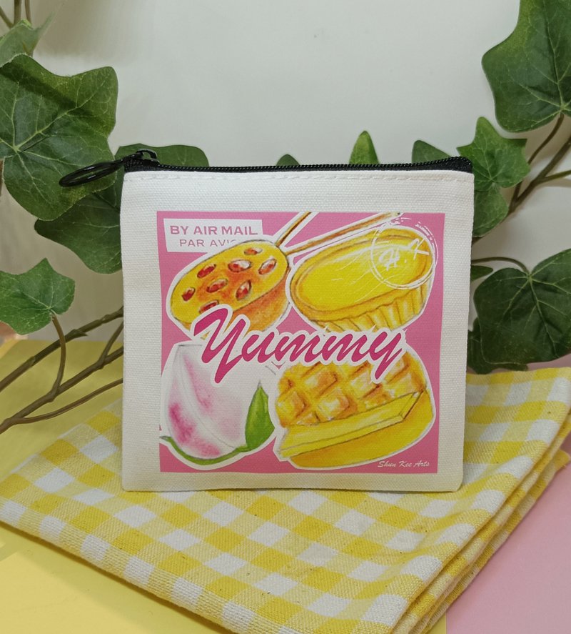 港式食物文创帆布小钱包(港式食物图案) - 手提包/手提袋 - 其他材质 橘色