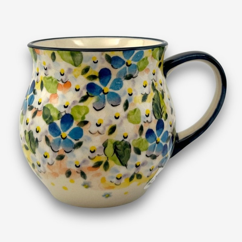 波兰手绘手工陶-胖胖杯 350ml 水空系列 设计师款 - 其他杯子 - 陶 多色