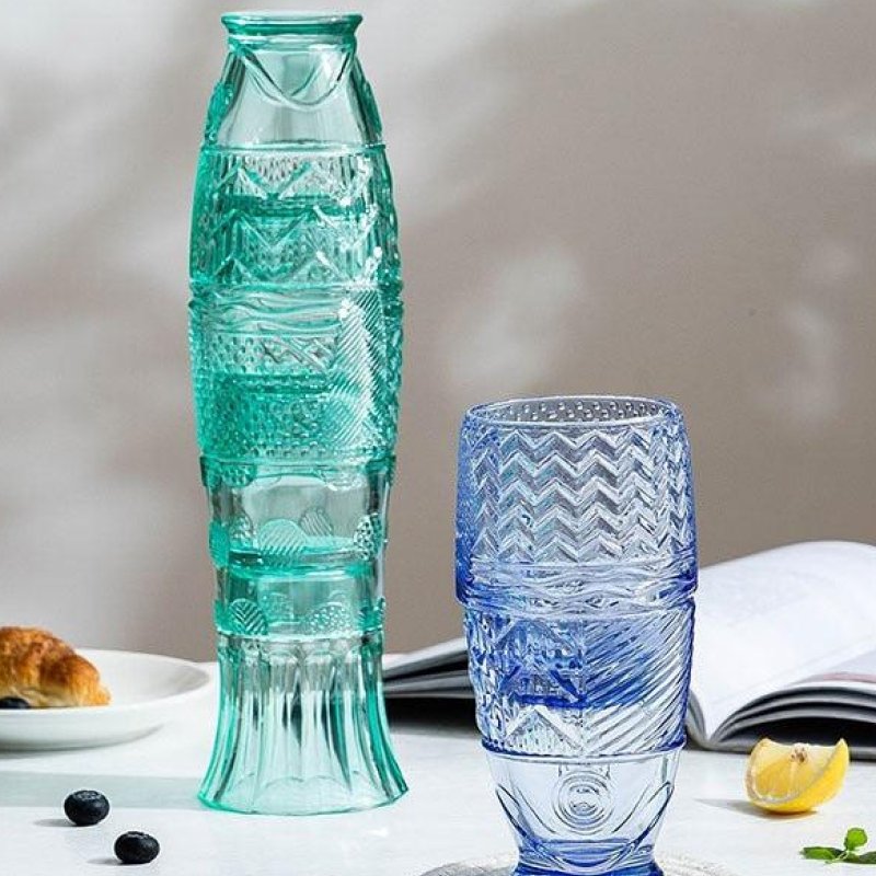 西班牙 DOIY 鲤鱼玻璃套杯 Koifish 艺术创意礼物家居摆件 - 玻璃杯 - 玻璃 多色