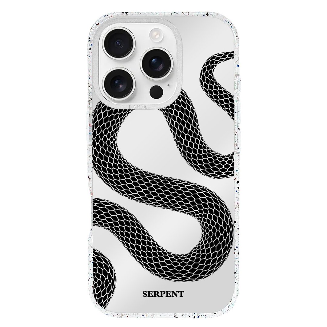 仿真动物系－暗黑系 SERPENT 透彩框 镜面磁吸版 iPhone 防摔壳 - 手机壳/手机套 - 环保材料 银色
