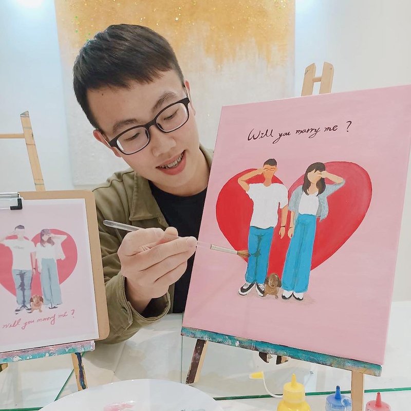 似颜绘压克力画课程 - 插画/绘画/写字 - 其他材质 