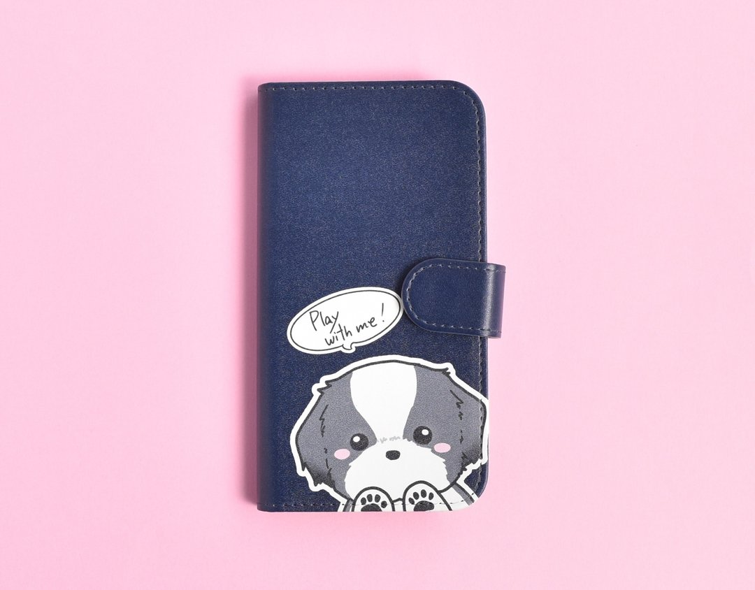 Shih Tzu phone cover - 手机壳/手机套 - 其他材质 蓝色