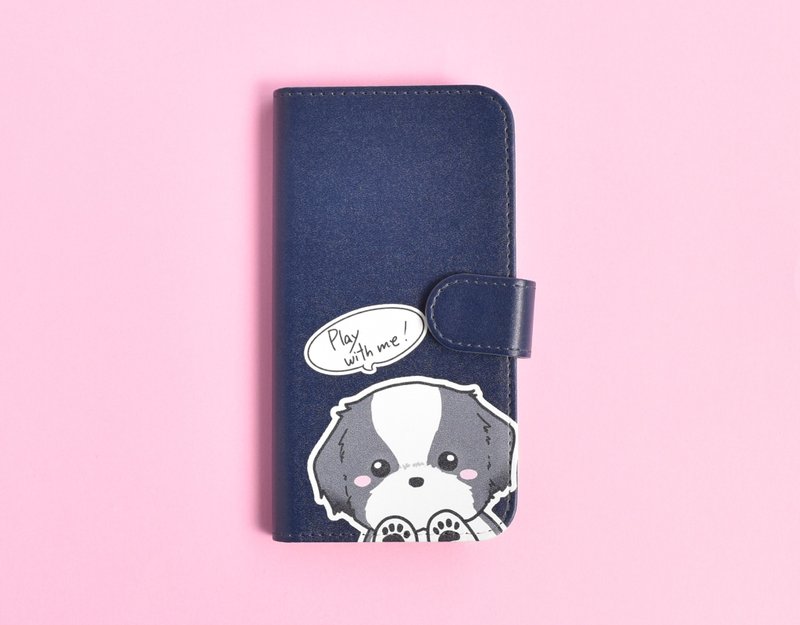 Shih Tzu phone cover - 手机壳/手机套 - 其他材质 蓝色